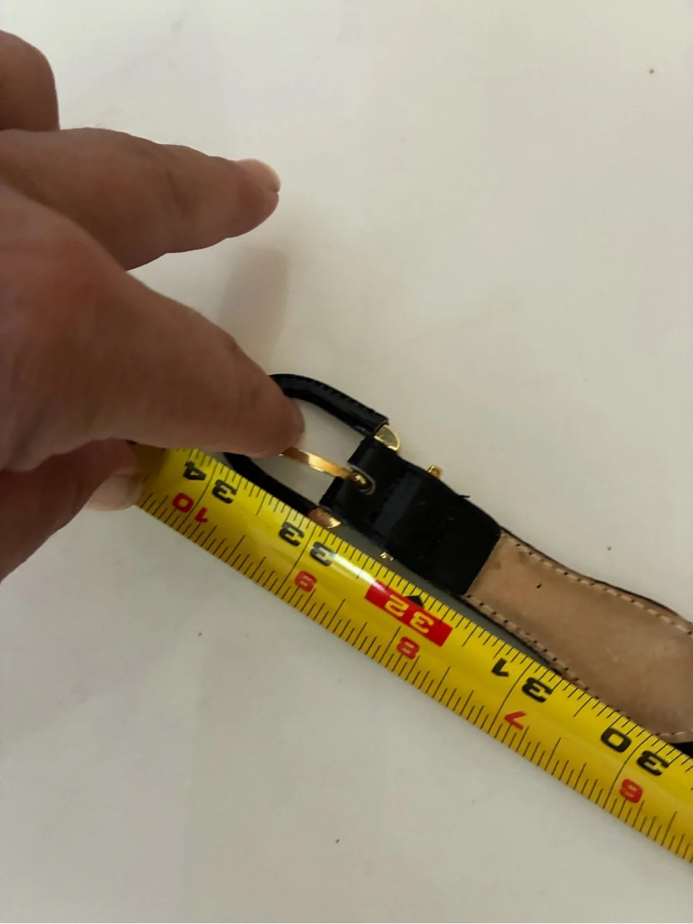 Dior Black Leather Belt with Gold Tone Hardware